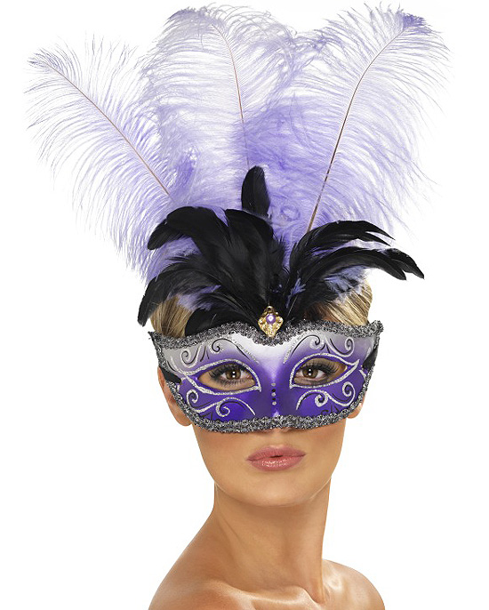 Máscara Veneziana Barroca - Roxo