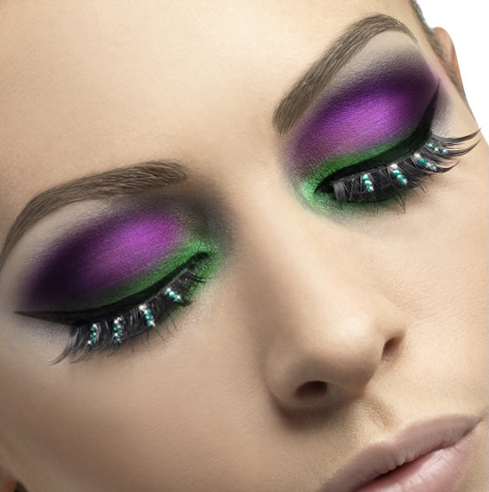 Green Sparkle Eye Lashes