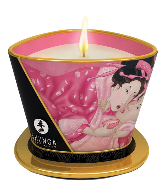Vela Masaje Pétalos Rosa 170ml - Shunga®