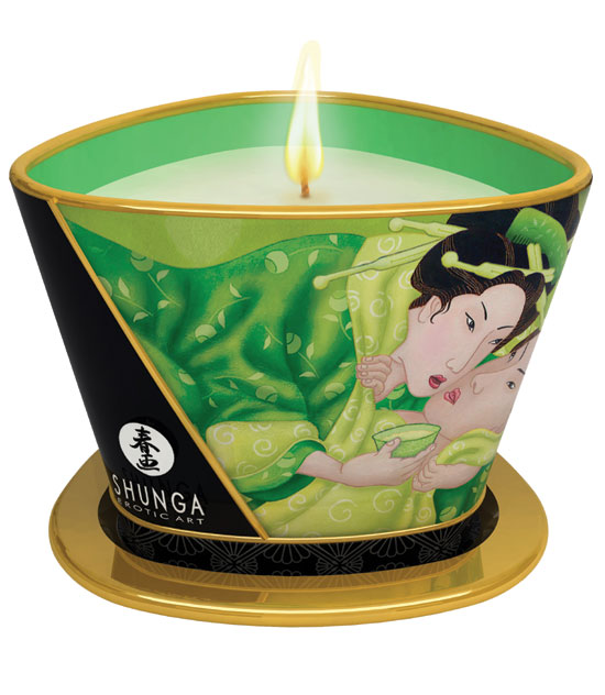 Vela Massagem Chá Verde 170ml - Shunga®