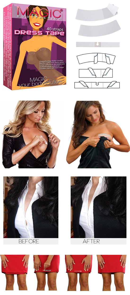 Cinta Adhesiva para Ropa - 30 pc Transparente