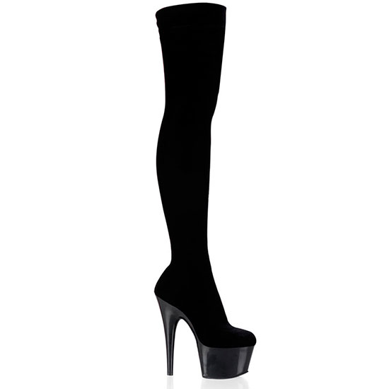 XL Velvet Boots - Black