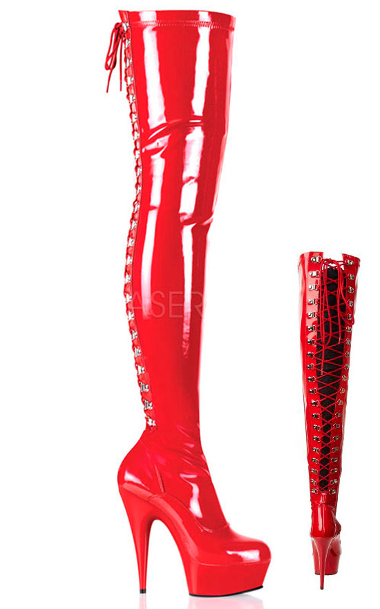 Botas XL Cordón - Encarnado