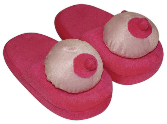 Pantuflas De Peluche Con Pechos