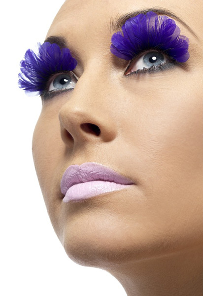 Feather Eye Lashes - Purple
